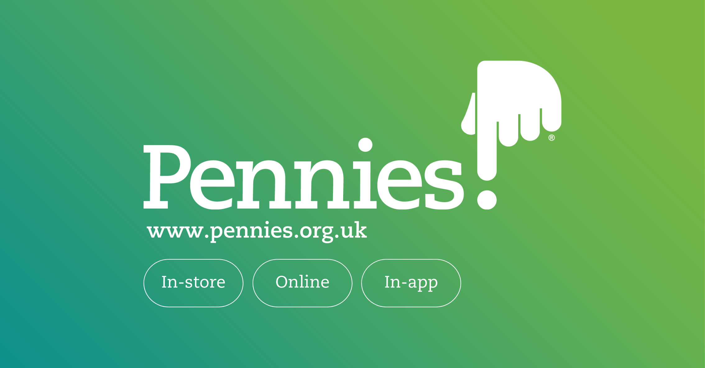Pennies Logo In-store, Online, In-App
