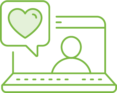 Laptop with video call chat